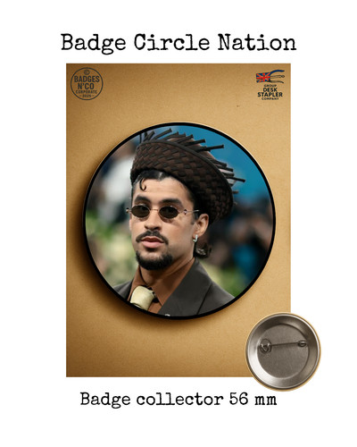 Bad bunny badge 56mm acier - bad,